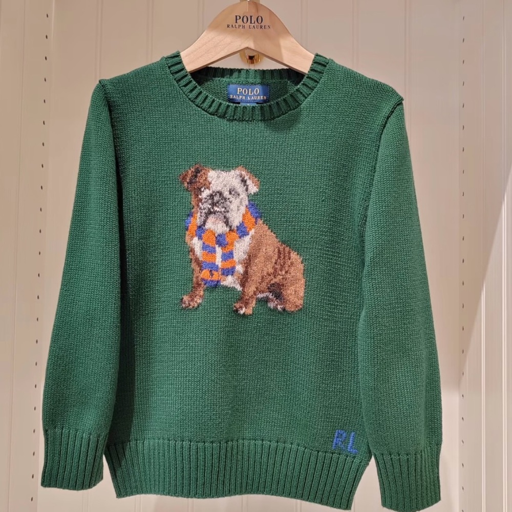 NWT Ralph Lauren Dog Intarsia Sweater SIZE 4
